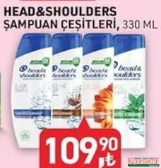 HEAD & SHOULDERS ŞAMPUAN ÇEŞİTLERİ 330 ML HEAD & SHOULDERS ŞAMPUAN ÇEŞİTLERİ 330 ML